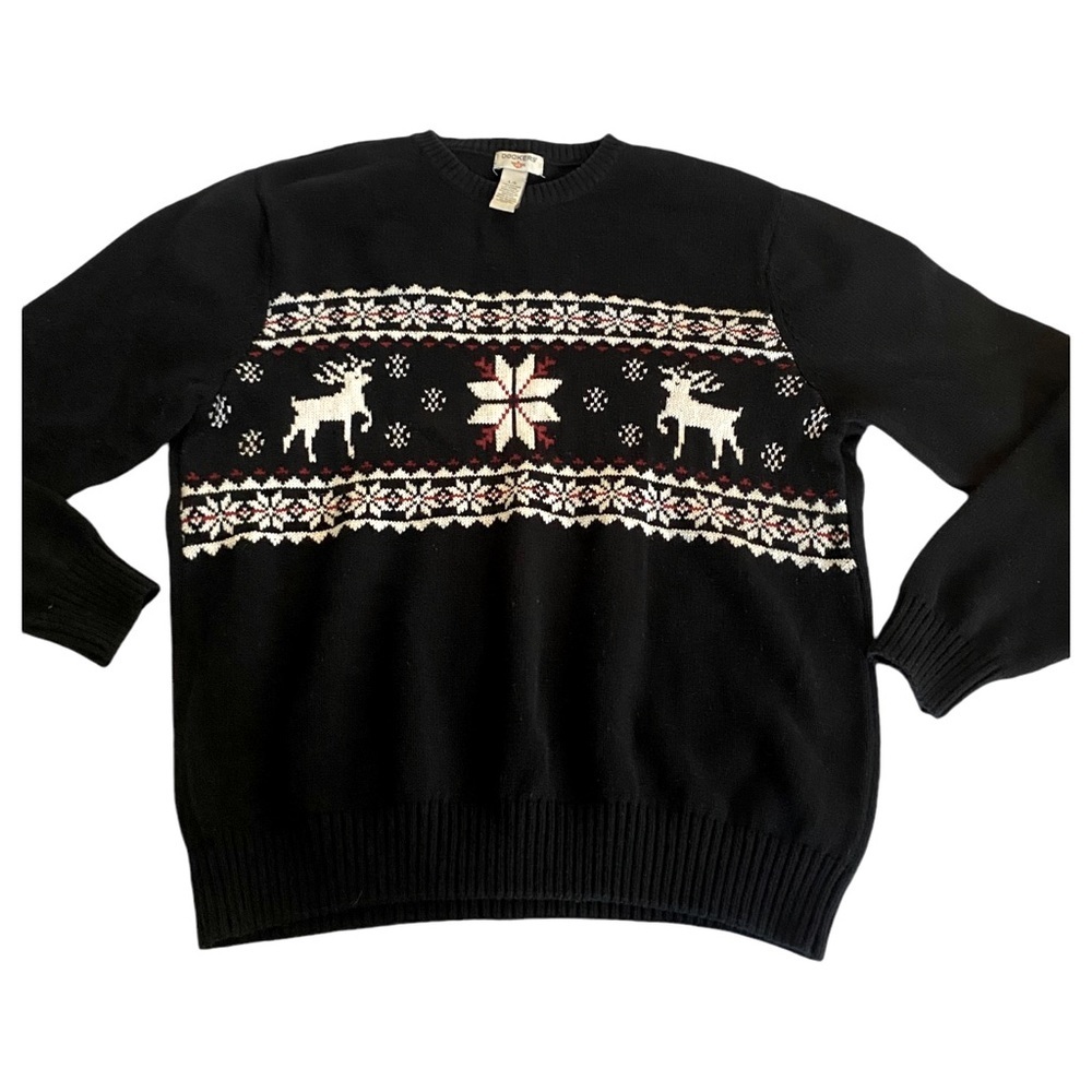 VINTAGE 100% COTTON GRANDPA FISHERMAN HOLIDAY/WINTER SWEATER THICK AND WARM